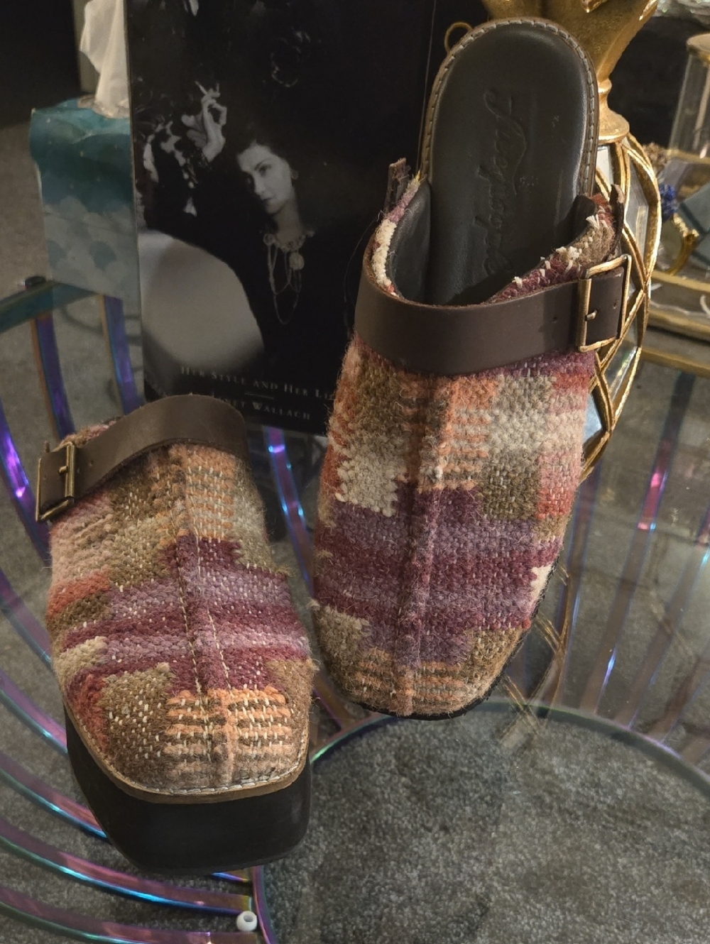 Free People Woven Platform Mules Size 11